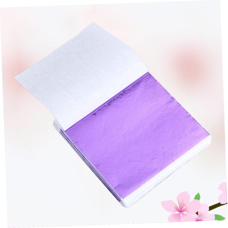 VILLFUL 50pcs Shiny Foil Craft Sheets Gold Foil Leaf Sheets