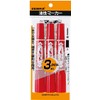 Zebra P-MO-150-MC-R3 Hi-Mckee Permanent Markers, Red, 3 Pieces