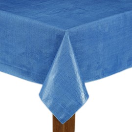 Cafe Deauville Vinyl Tablecloth Chambray 60" x 84" [Kitchen]