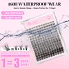 Lash Clusters Kit, DIY Cluster Eyelash Extensions 10‑18mm, 168pcs Fluffy