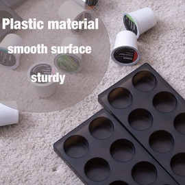 Coffee Pod Storage Organizer for Kitchen Drawer,Holders 40 K CUP, Premium Plastic Tray With Non-slip mat