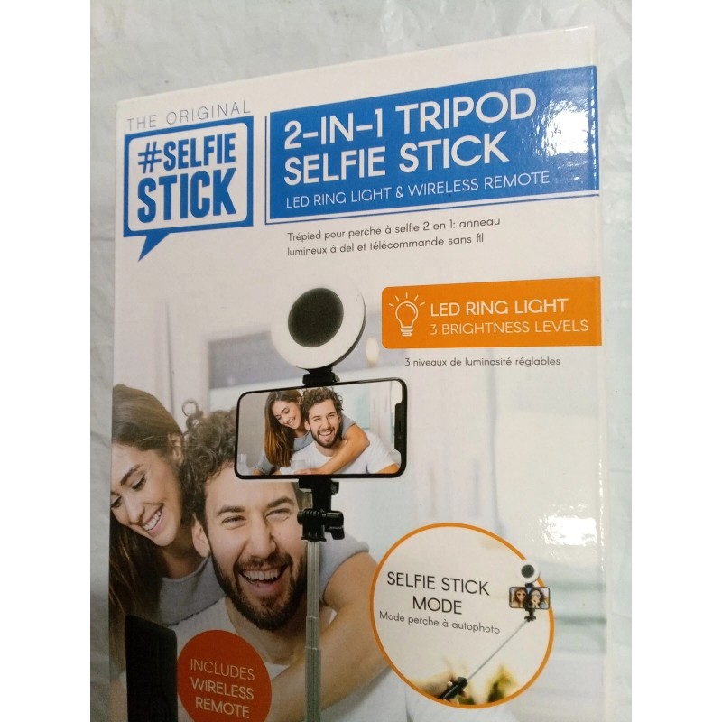 ReTrak EMERGE The Original Selfie Stick (BLACK & SILVER) 2-In-1