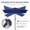 Patio Kingdom 6.5' x 10' Rectangular Patio Umbrella Large Outdoor