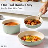 Ceramic Pots and Pans Set Non Stick Green, 8 Pcs