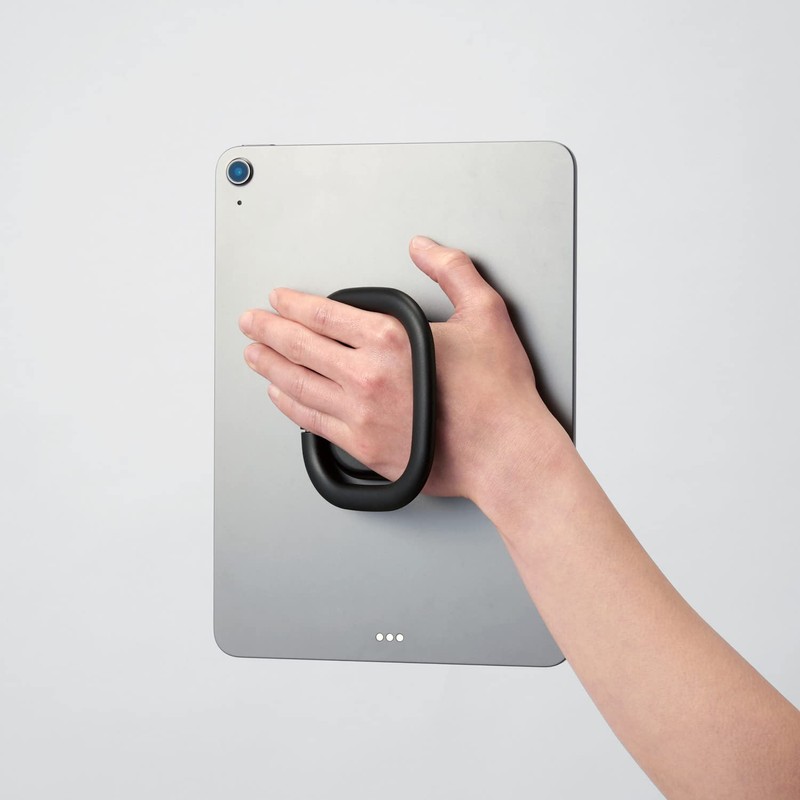 Elecom TB-STRHA01BK Tablet Ring, Finger Ring, Stand, Drop Prevention, Back