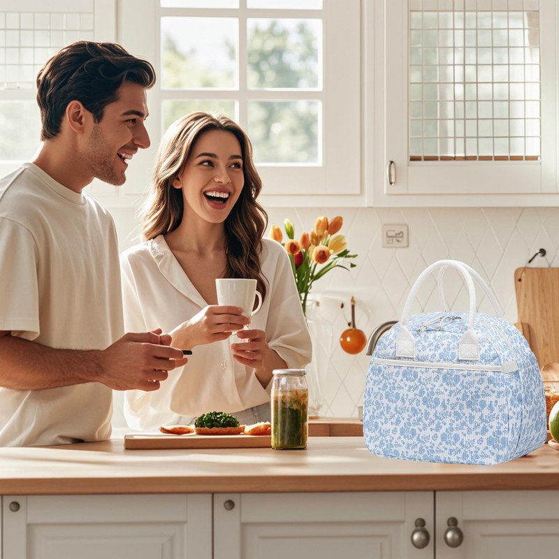 Lunch Box for Women, Insulated Lunch Bag Cute Corduroy Lunchbag