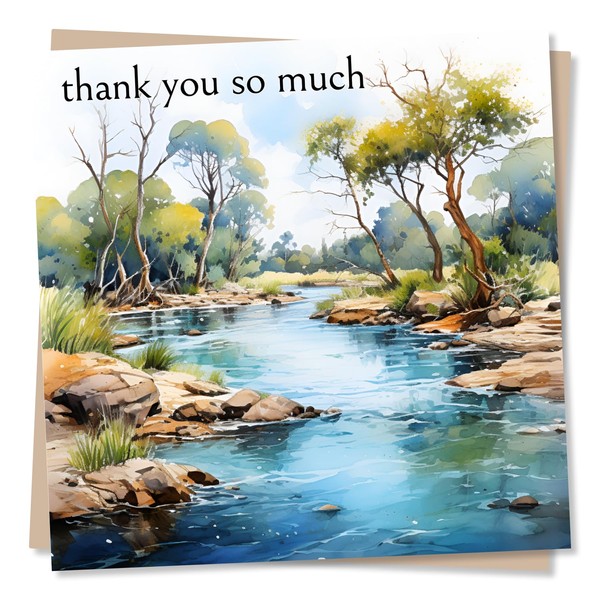 Thank You Card - Beautiful River Scene - Thank You