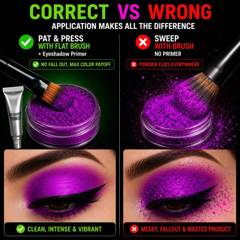 6 Color UV Reactive Neon Pigment Powder Set – Blacklight