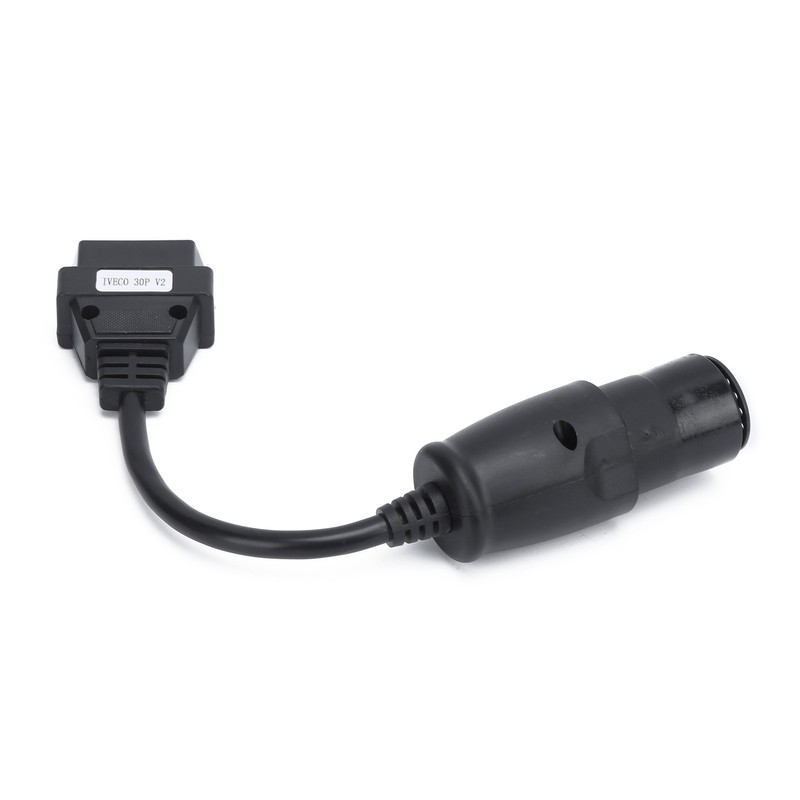 OBD2 30Pin‑16Pin Diagnostic Cable Adapter 250mm/9.8in Length Replacement for IVECO