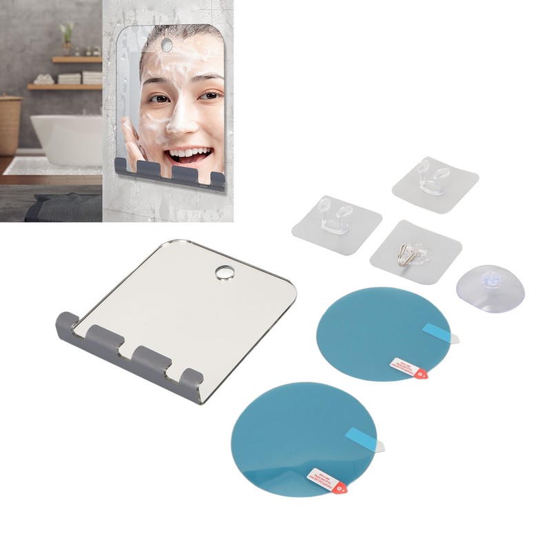 Anti Fog Shower Mirror Fogless Bathroom Shave Mirror Acrylic Shatterproof