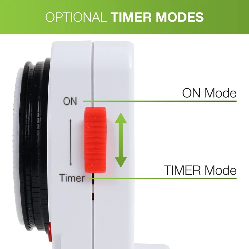 Grow1 Single Outlet Mechanical Timer 24 Hour Hydroponics Grow Light
