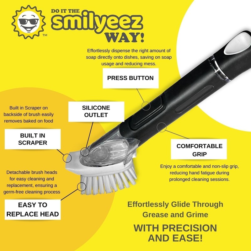The Original Smiling Sponge Handle for Soap Dispenser for Scrub
