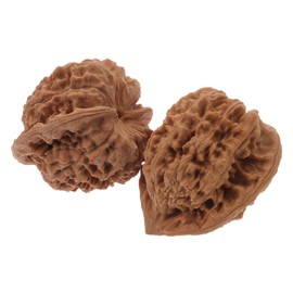 PACKOVE 2pcs Walnut Hand Massage Balls Health Exercise Hand Massagers for Relief and Stimulation Portable Fitness Tools for Elders and Travel