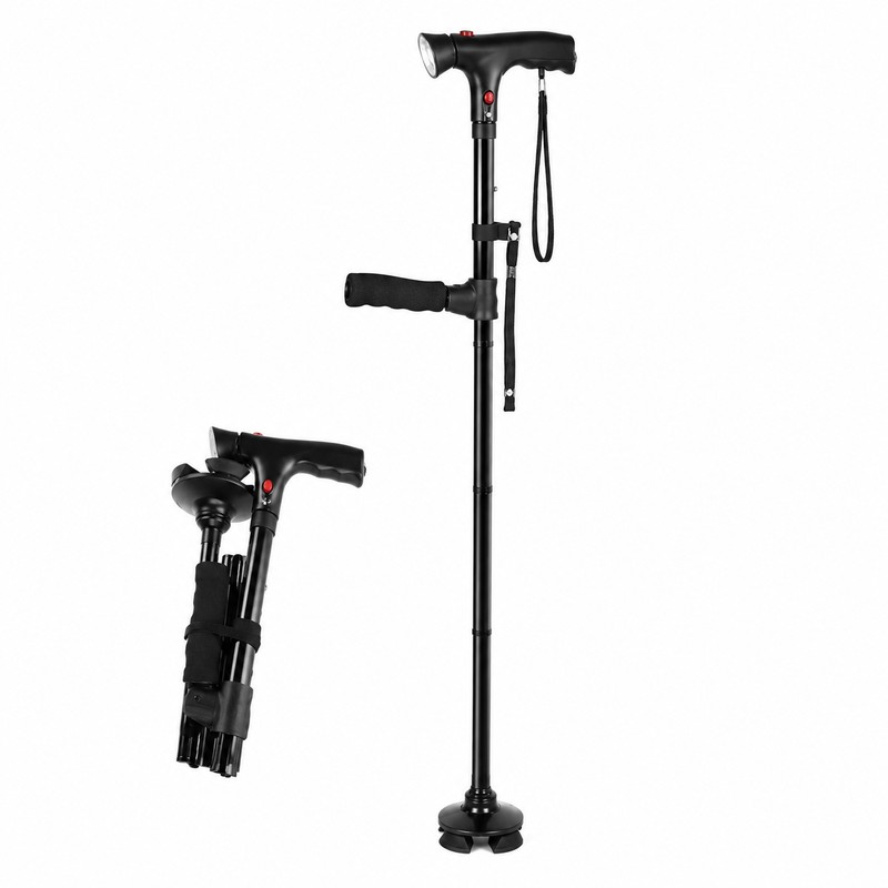 Folding Walking Cane for Seniors – Adjustable Aluminum Mobility Stick