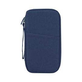 Passport Holder Travel Wallet, Large Capacity Travel Document Holder, RFID Blocking Waterproof Portable Travel Wallet Organiser for Cash Passport ID Card Credit Cards Flight Ticket Pen (25.5*15*2cm)