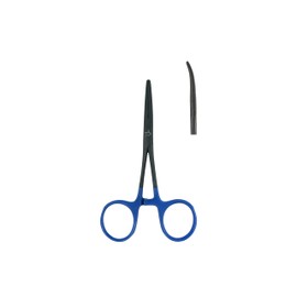 Kingfisher Accessory Fly Fishing Clamp Hemostat Forceps for Hook Removal, Blue, Curved