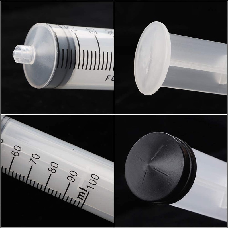 1PCS 100ML Reusable Plastic Syringe with Measurement Hydroponics Plastic Nutrient