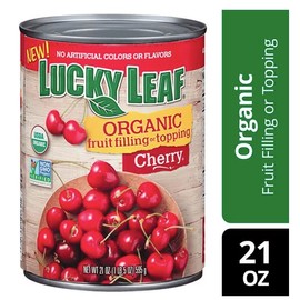 Lucky Leaf Organic Cherry Pie Filling or Topping 21 oz 4 Pack