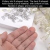 100pcs High Temperature Nichrome Wire Jump Rings, R-Shaped Hanging Burning