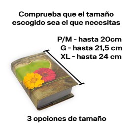 Book Cover Adjustable Book Protector Waterproof Adjustable to Any Thickness Printed Book Cover 4 Different Sizes (174, XL)