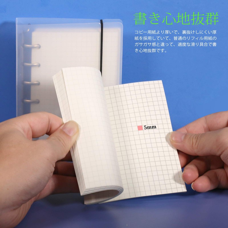 Leobro Notepad, Personal Notebook, Mini 6 Holes, Pocket Size, 3
