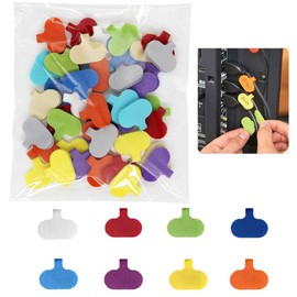 24Pcs Cable Labels Multicolored Handwriting Cable Tags Tear Resistant Cable Markers Reusable with Multiple Uses