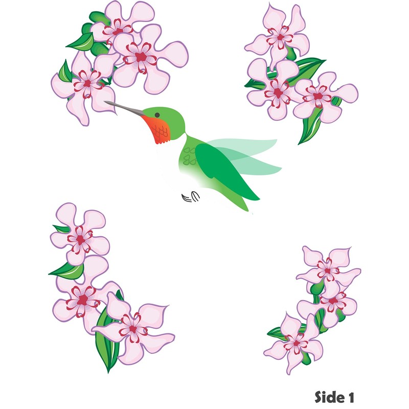 Hummingbird Wood Wind Spinner - Made in USA
