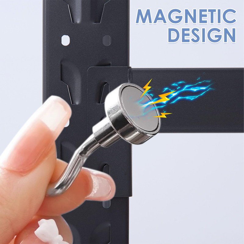 30 PCS Magnetic Hooks, Neodymium Strong Magnet Hooks, Heavy Duty