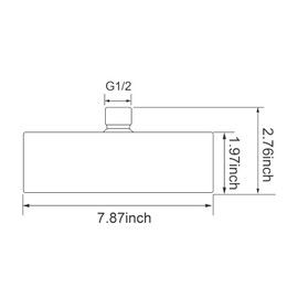 AULEEND，high pressure shower heads，with Anti-Clog Rubber Jets - 360° Rotation Adjustable Shower Head -7.87inches (Brushed Nickel)