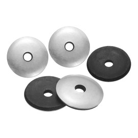 uxcell 100Pcs #12 x 1 Sealing Washers, 304 Stainless Steel EPDM Bonded Neoprene Rubber Washers for Screws Bolts, Silver&Black
