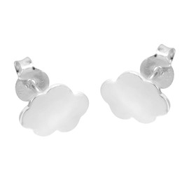 AeraVida Dreamy Little Cloud Puff .925 Sterling Silver Stud Earrings | Sterling Silver Stud Earring for women | Little Cloud Stud Earrings | Stud Earrings