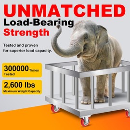 Caster Wheels 4 Inch, Heavy Duty Caster Set of 4, Swivel Castor Wheels with Dual Locking Brakes, Silent Polyurethane (PU) Wheels, 360° Rotation, for Furniture and Workbench, Load 2600lbs