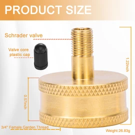 Breezliy RV Brass Blow Out Plug,Tire Inflation Valve to Female/Male Garden Hose Faucet,Winterize Blow Out Adapter,Suitable for campers, motorhomes and travel trailers(Female+Male)