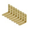 Wealrit 8 pcs Gold L Shape Brackets,Right Angle Corner Brace