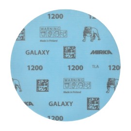 Mirka GalaxySandpaper 6 inch (150mm) - Grit 1200, 50 Discs/Pack - Hook & Loop - Premium Abrasive for Epoxy Resin, Wood, Metal - Non-Clogging, Self-Sharpening Technology - Ideal for Power Sanders