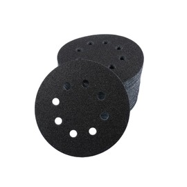 Tueascallk 50 Pcs 5 Inch 8 Hole 80 Grit Wet and Dry Sanding Discs, Round Hook and Loop Disc Sandpaper for Random Orbital Sanders