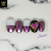 Magic Purple Handmade Nail Tips - Short Ballerina / 매직퍼플