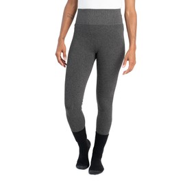 MUK LUKS Women's Fleece Lined Legging and Sock Set, Grey/Ebony