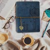 A5 Notebook Refillable, Vintage PU Leather Notebook Travel Journal Diary