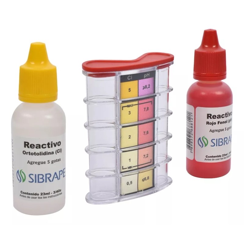 Sibrape Kit Analizador Ph Cloro Para Agua De Albercas Piscinas