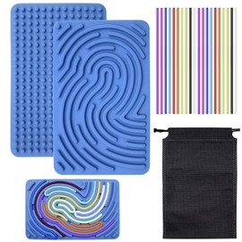 Sensorik Spielzeug,Activity Board,Silikon Sensorisches Stress Aktivitätsbrett,mit Tasche und 20 Klebestift für 14+ Jahre Alt
