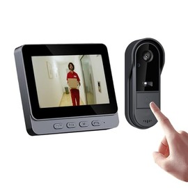 Winnes Timbre con Video Inalámbrico, Vedioportero con Cámara, Voz de 2 Vías