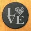 Faith and Hope: Laser Etched Heart of the Home: Love