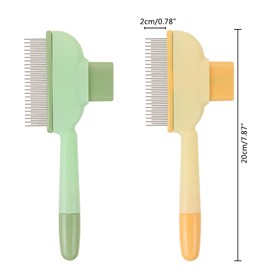 LALASTYLE 2PCS Self-cleaning Hair Flea Comb Grooming Brush, Pet Hair Removal Comb, Flea Dog Cat Grooming for Massaging and Cleaning Shedding