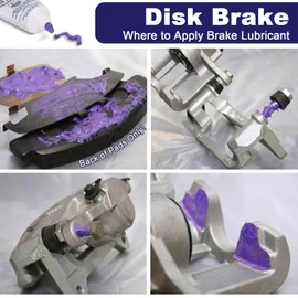 BTAS Brake Grease for Brake Parts Lubricant,Caliper Sliding Pin and Pad Lube,Silicone Brake Grease of High Temp Synthetic Ceramic 1oz