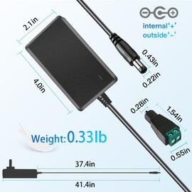MTDZKJG 12V 4A Power Supply AC 100-240V to DC 12Volt 4Amp 48W Power Converter for 12Volt 1000mA 2000mA 3000mA 4000mA Equipment with 5.5mm x 2.5mm / 5.5mm x 2.1mm Plug