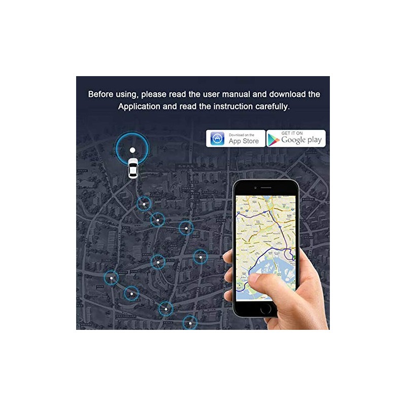 Riloer 4 Pack Mini Bluetooth GPS Tracker Device Car Engine