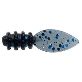 Eurotackle Micro Finesse Leech 0.75 inch Ice Fishing Micro Soft Plastic Lure (Black)