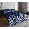 Charlotte Andersen Maxwell Geo Check Single Duvet Cover Set Reversible