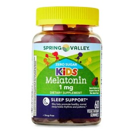 Spring Valley Melatonina Kids 1 Mg 60 Gomitas Vegetarianas Apoyo Al Descanzo Placentero Y Al Sueño Profundo Para Niños Mayores De 2 Años Zero Azucar